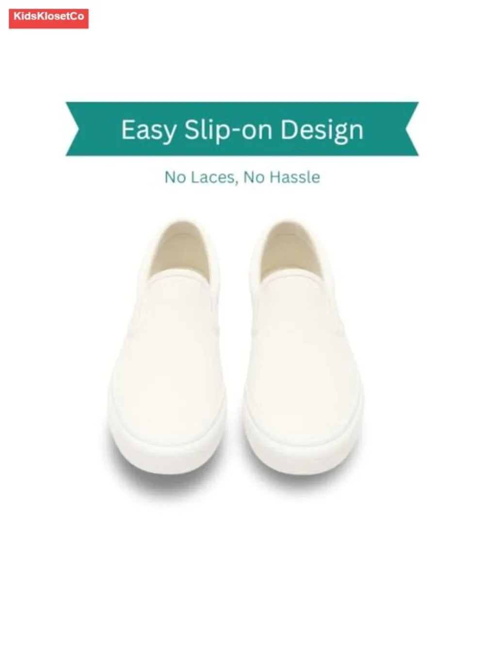 Canvas Slip-On Sneakers for Kids - Faux Leather Dress Shoes